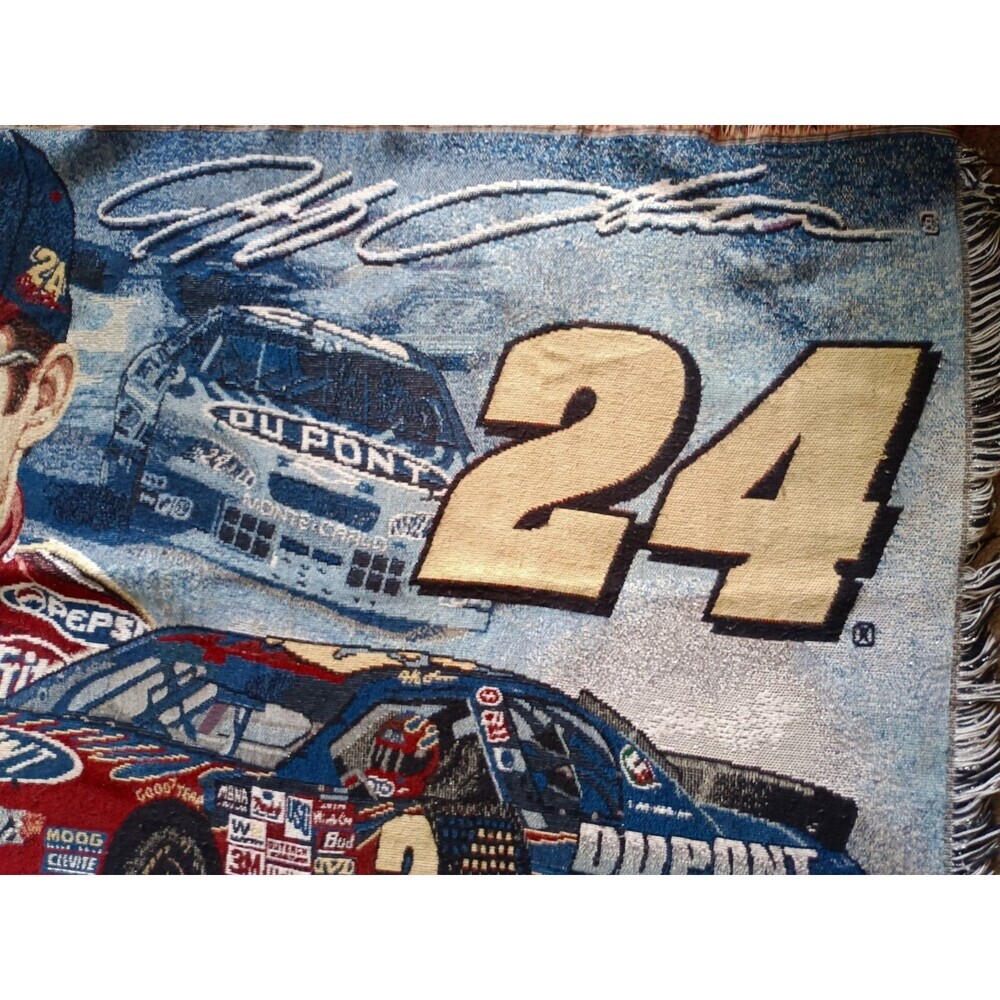 NASCAR Jeff Gordon #24 Racing Throw Blanket Tapestry 56x44 - Picture 4 of 6